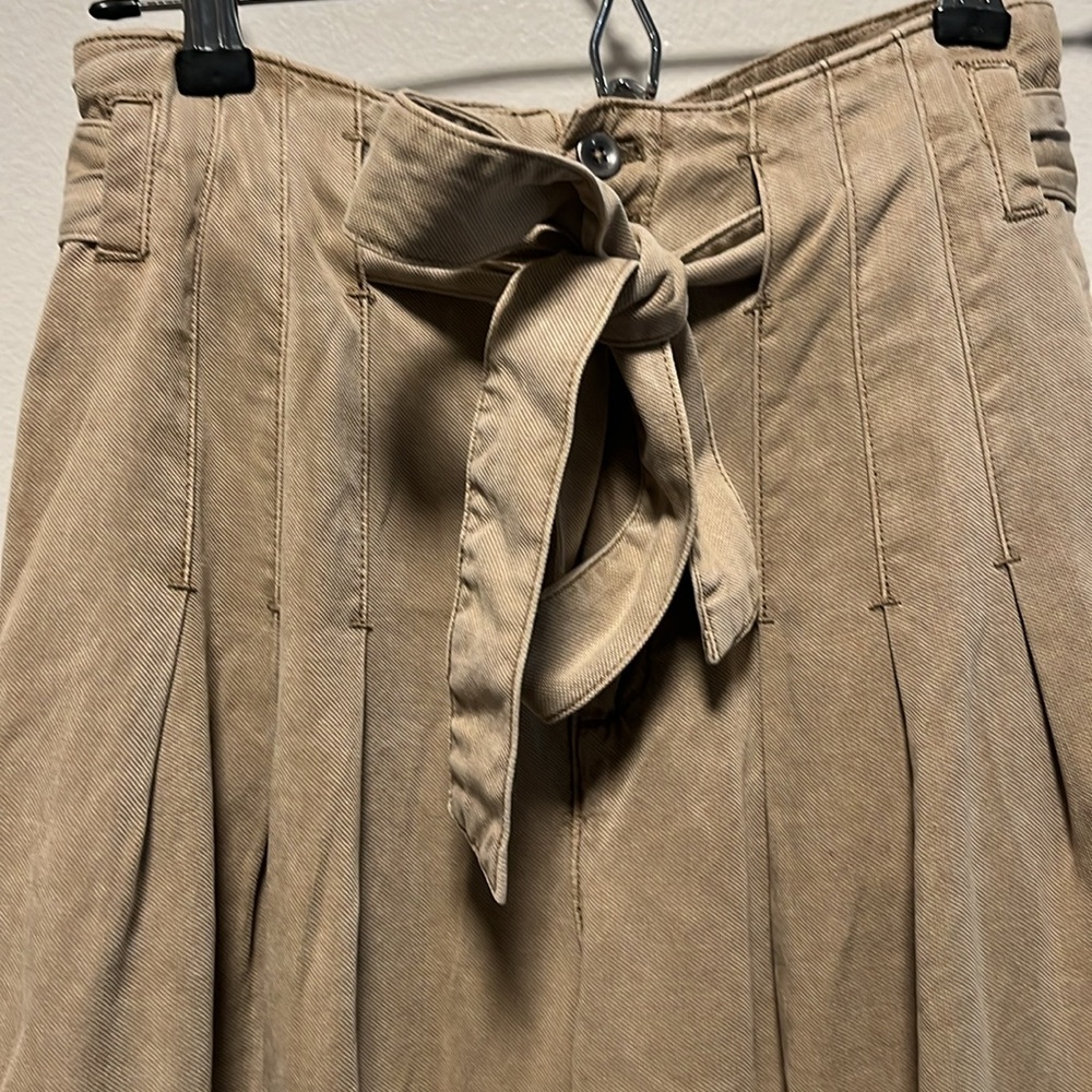FREE PEOPLE Dwell on Dreams Pleated High-Waisted Trouser Wide-Leg Pants, Size 2 - Picture 4 of 10